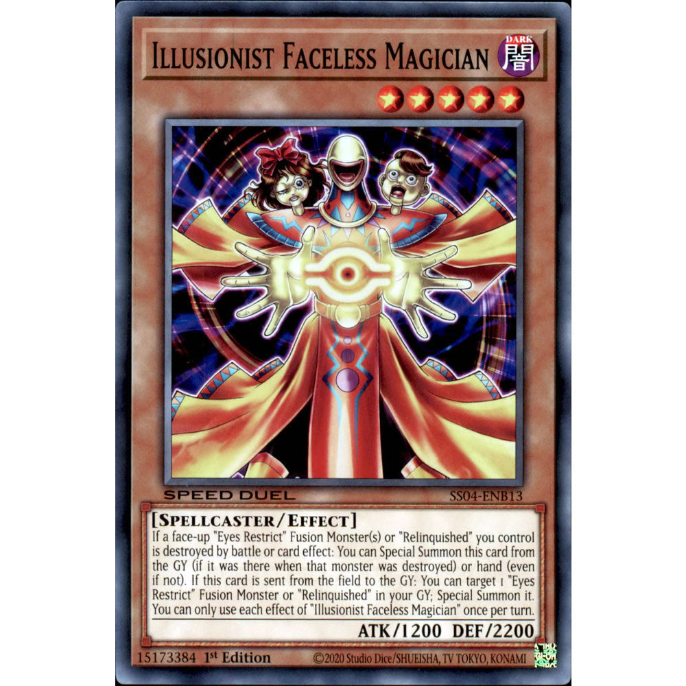 Illusionist Faceless Magician SS04-ENB13 Yu-Gi-Oh! Card from the Speed Duel: Match of the Millennium Set