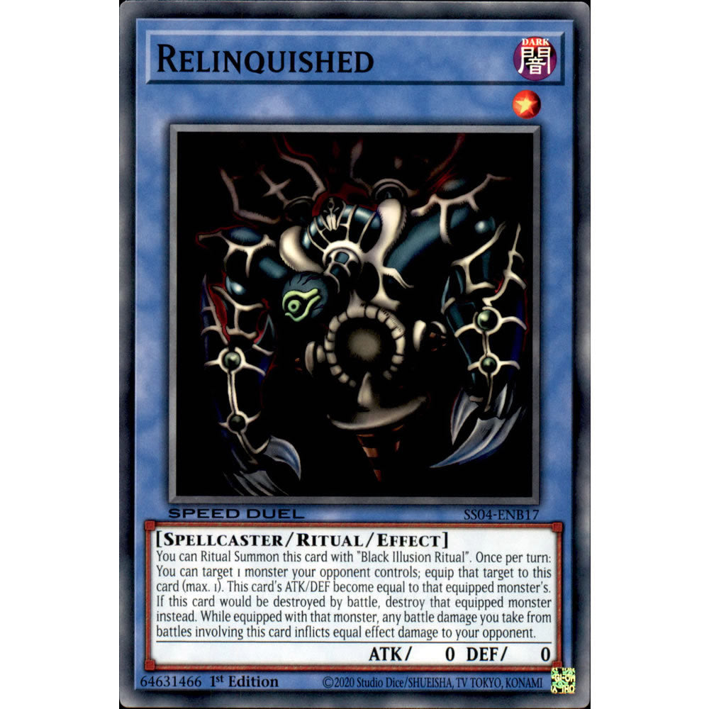 Relinquished SS04-ENB17 Yu-Gi-Oh! Card from the Speed Duel: Match of the Millennium Set