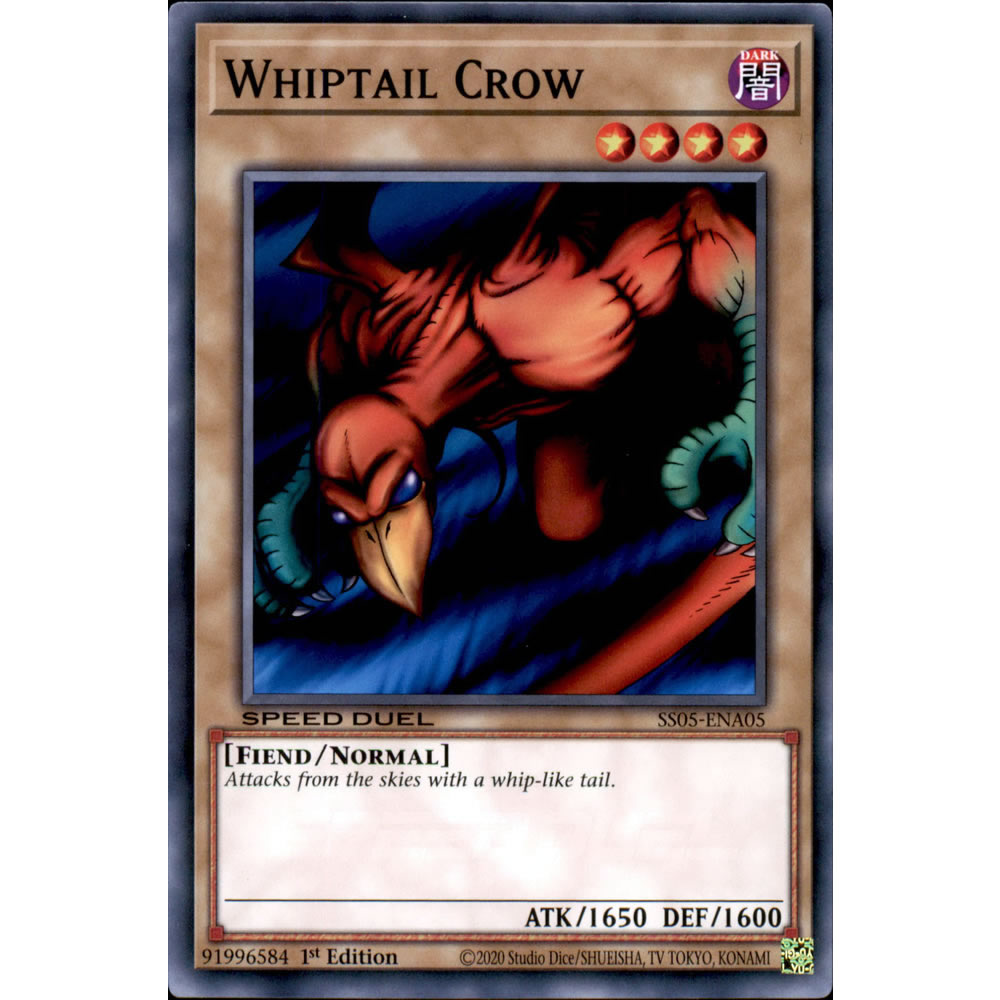 Whiptail Crow SS05-ENA05 Yu-Gi-Oh! Card from the Speed Duel: Twisted Nightmares Set