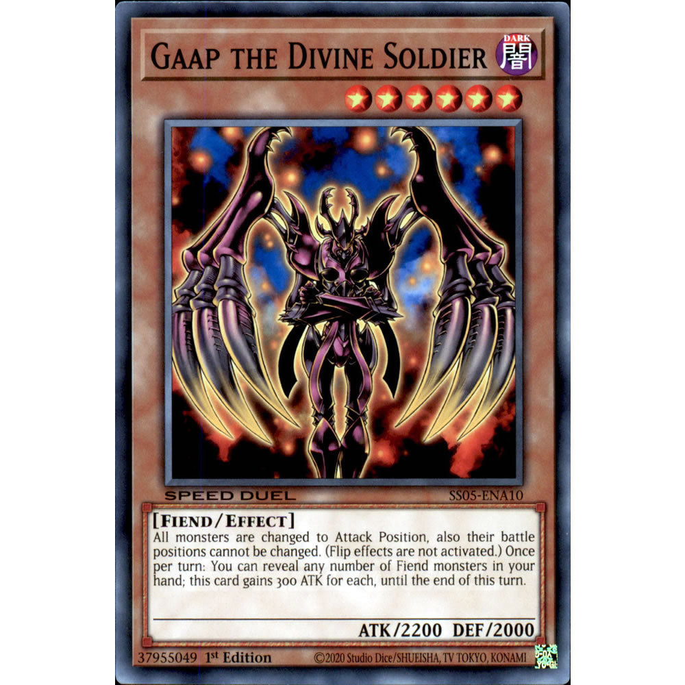 Gaap the Divine Soldier SS05-ENA10 Yu-Gi-Oh! Card from the Speed Duel: Twisted Nightmares Set