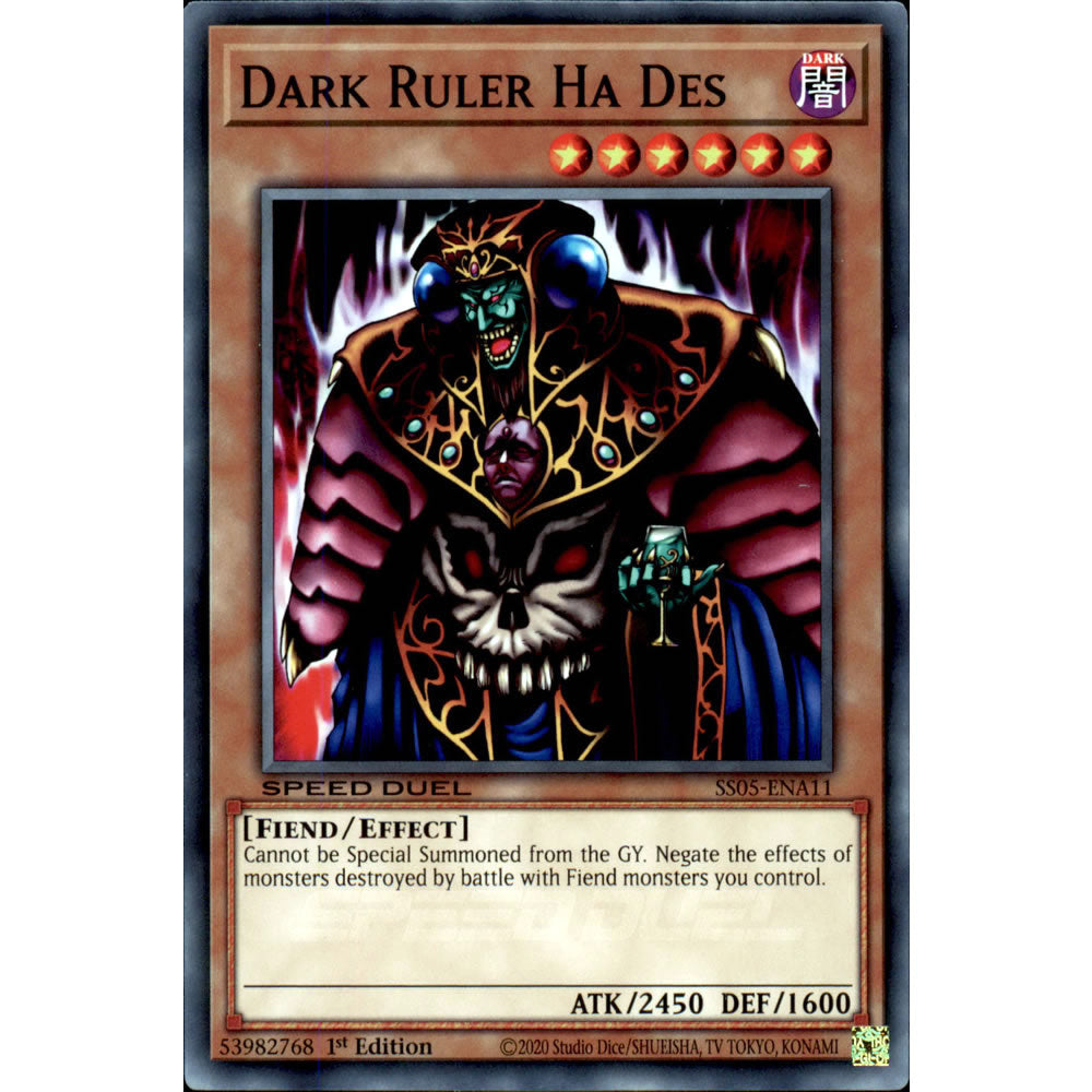 Dark Ruler Ha Des SS05-ENA11 Yu-Gi-Oh! Card from the Speed Duel: Twisted Nightmares Set