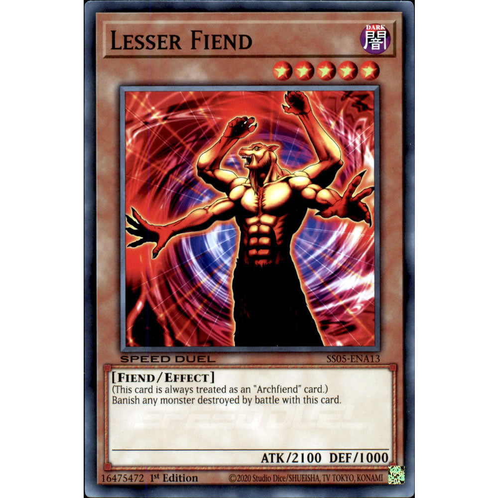 Lesser Fiend SS05-ENA13 Yu-Gi-Oh! Card from the Speed Duel: Twisted Nightmares Set