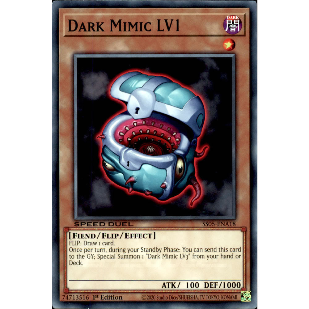Dark Mimic LV1 SS05-ENA18 Yu-Gi-Oh! Card from the Speed Duel: Twisted Nightmares Set