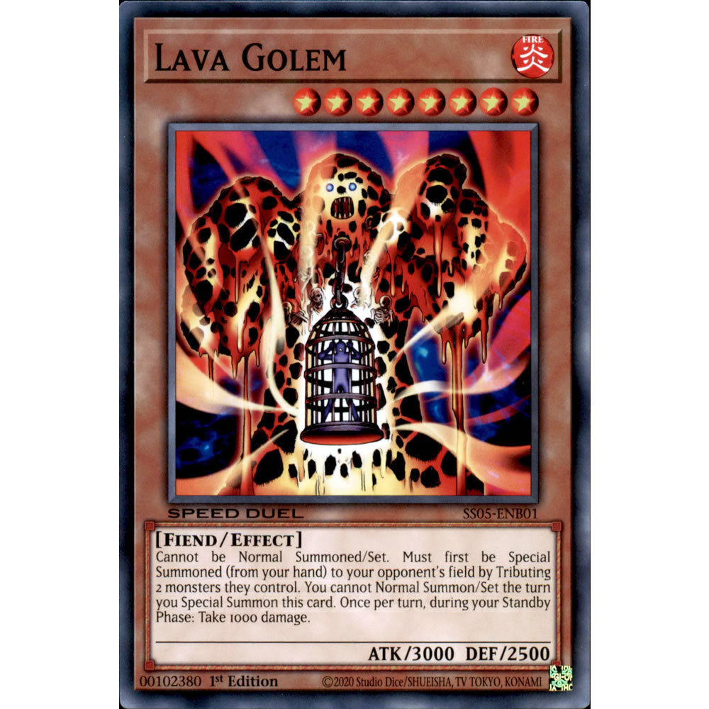Lava Golem SS05-ENB01 Yu-Gi-Oh! Card from the Speed Duel: Twisted Nightmares Set
