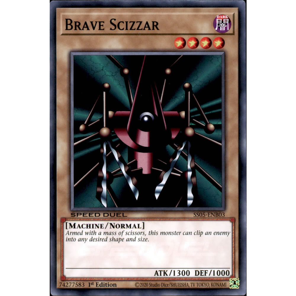 Brave Scizzar SS05-ENB03 Yu-Gi-Oh! Card from the Speed Duel: Twisted Nightmares Set