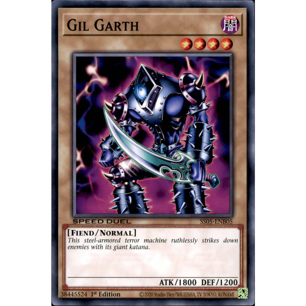 Gil Garth SS05-ENB05 Yu-Gi-Oh! Card from the Speed Duel: Twisted Nightmares Set