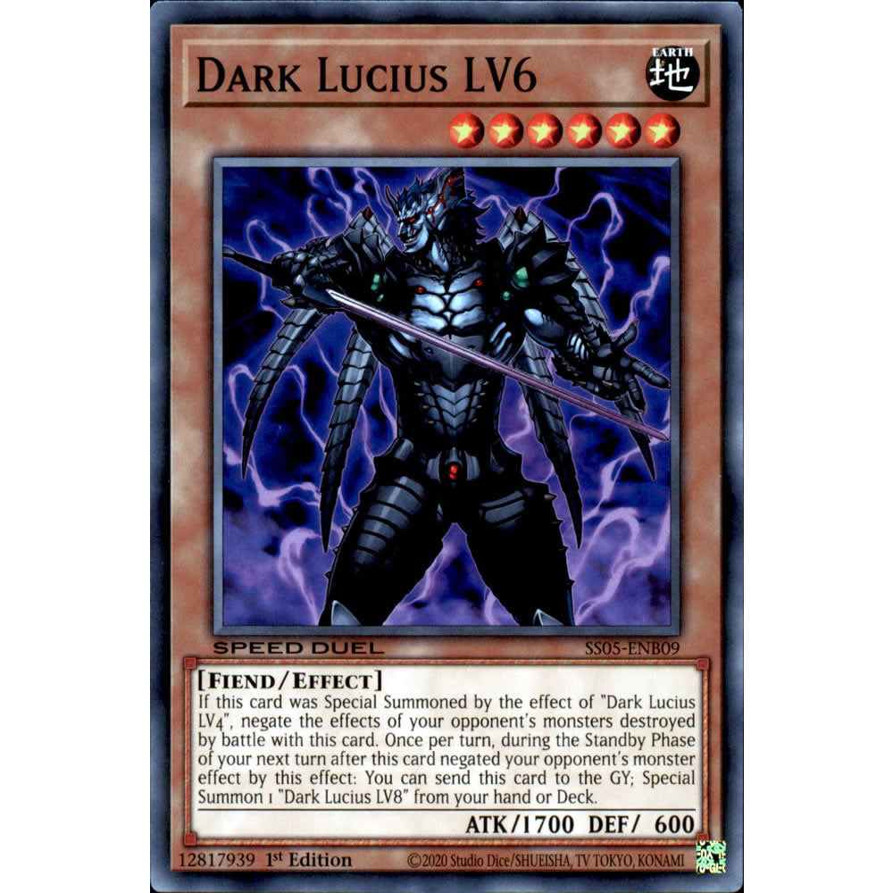 Dark Lucius LV6 SS05-ENB09 Yu-Gi-Oh! Card from the Speed Duel: Twisted Nightmares Set