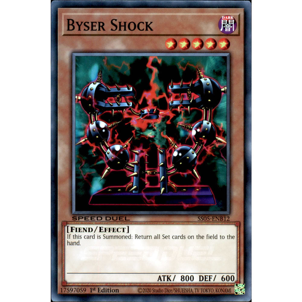 Byser Shock SS05-ENB12 Yu-Gi-Oh! Card from the Speed Duel: Twisted Nightmares Set