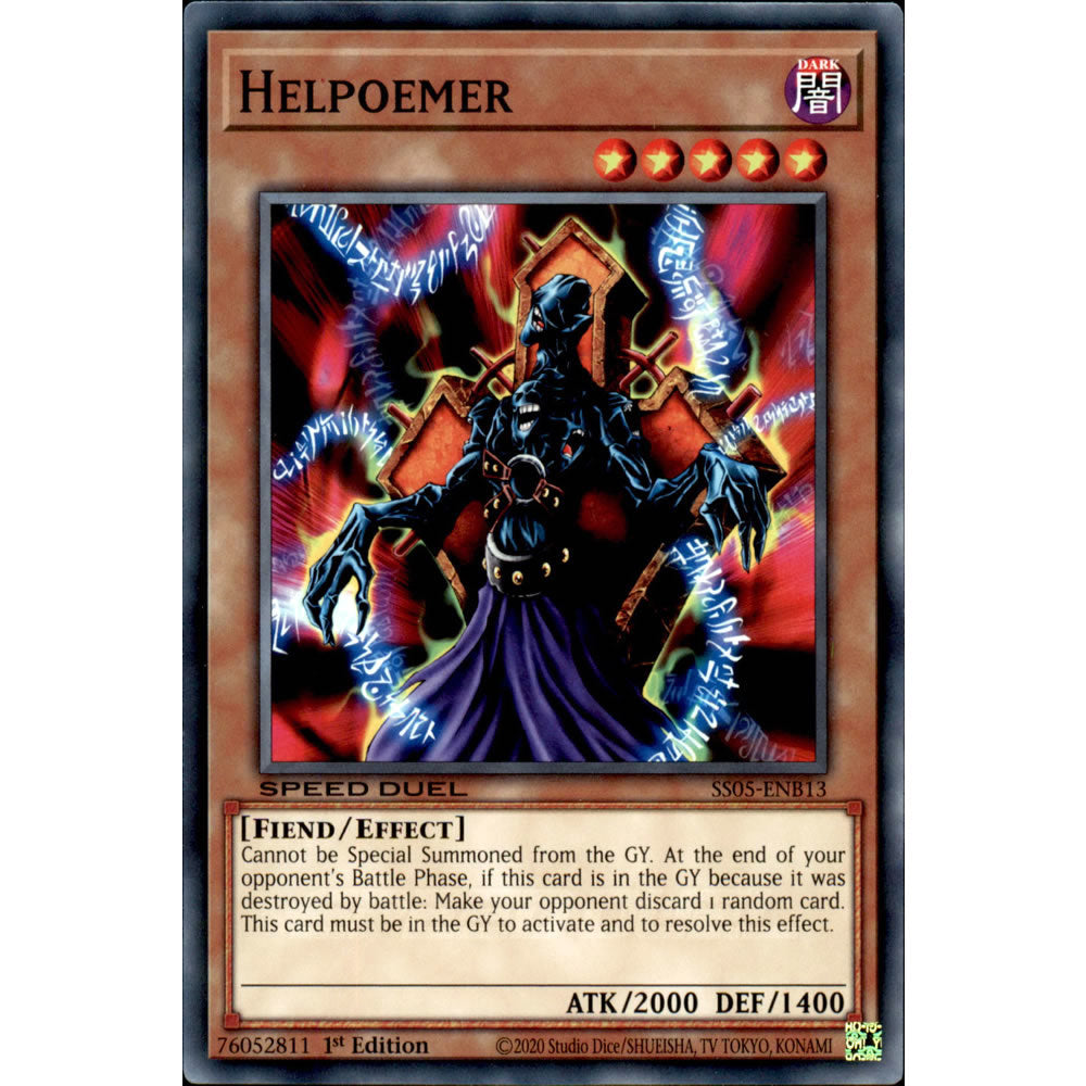 Helpoemer SS05-ENB13 Yu-Gi-Oh! Card from the Speed Duel: Twisted Nightmares Set