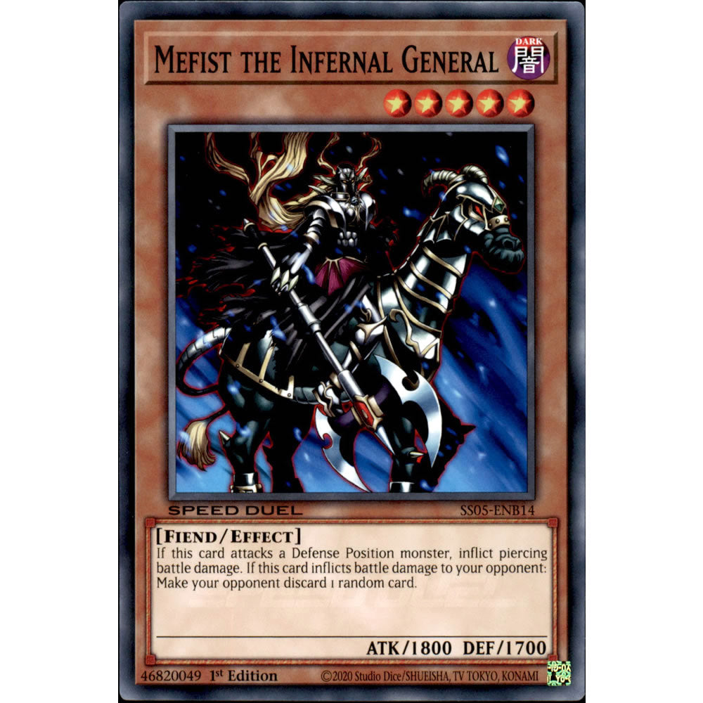 Mefist the Infernal General SS05-ENB14 Yu-Gi-Oh! Card from the Speed Duel: Twisted Nightmares Set