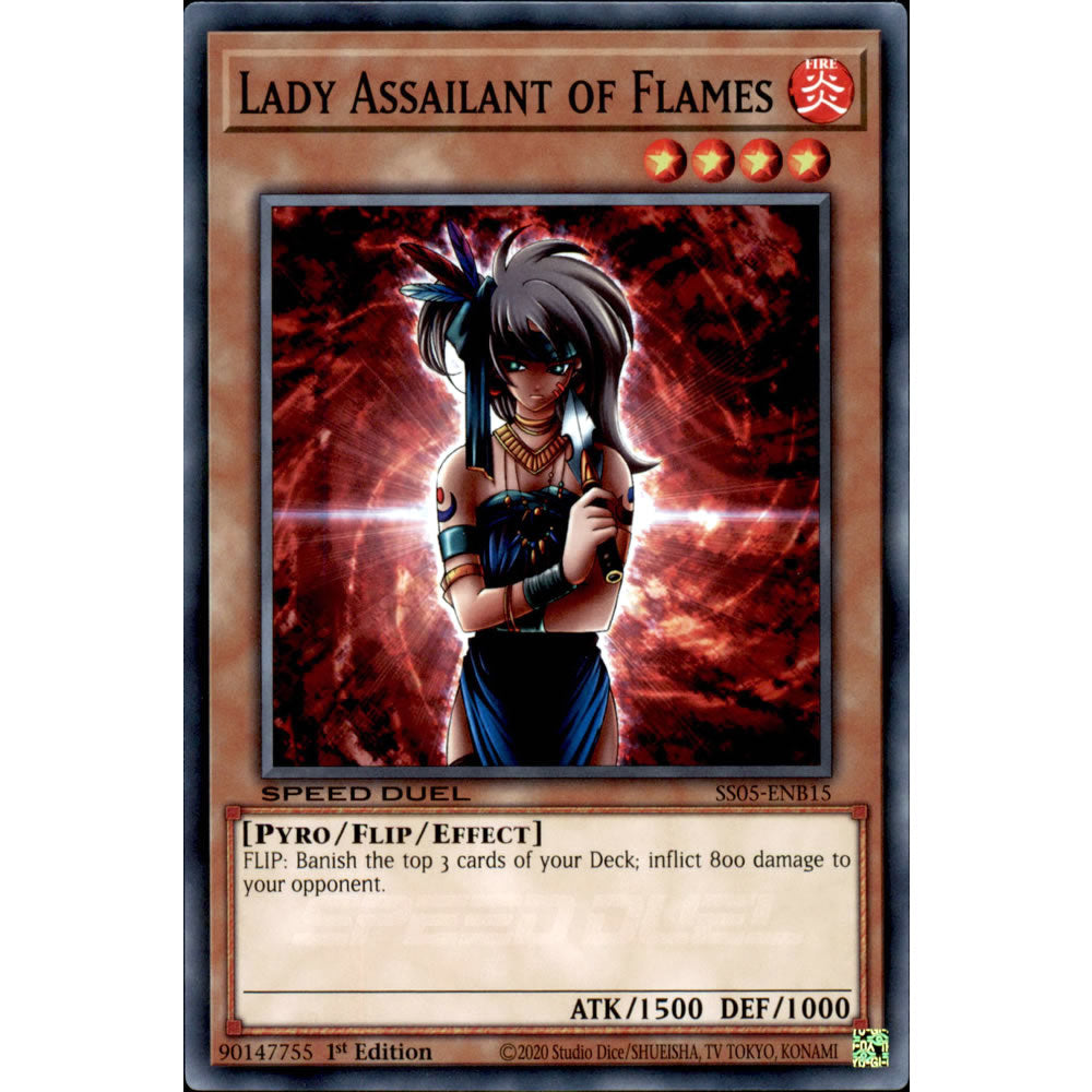 Lady Assailant of Flames SS05-ENB15 Yu-Gi-Oh! Card from the Speed Duel: Twisted Nightmares Set