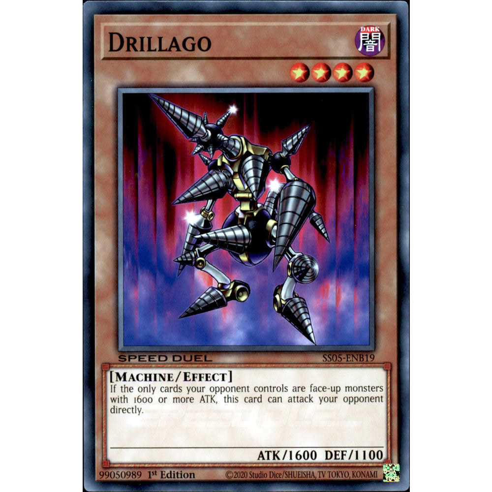 Drillago SS05-ENB19 Yu-Gi-Oh! Card from the Speed Duel: Twisted Nightmares Set