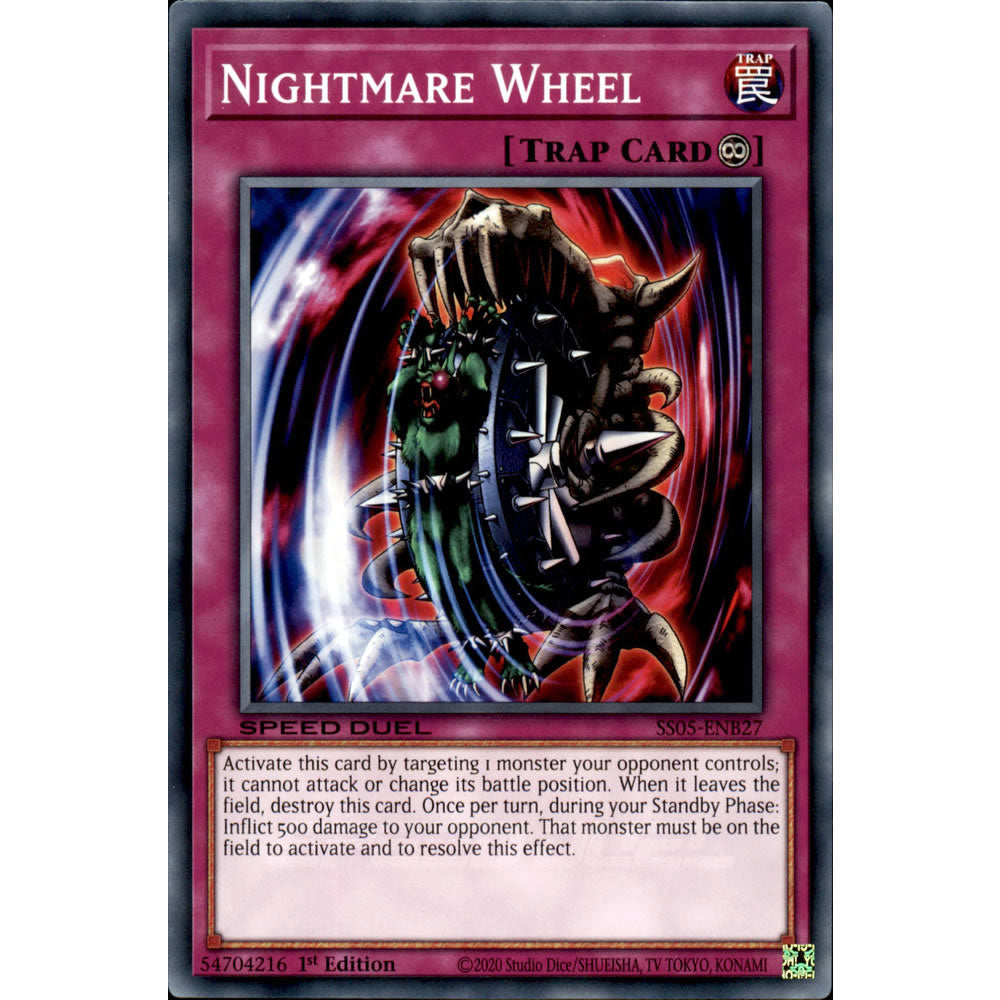 Nightmare Wheel SS05-ENB27 Yu-Gi-Oh! Card from the Speed Duel: Twisted Nightmares Set