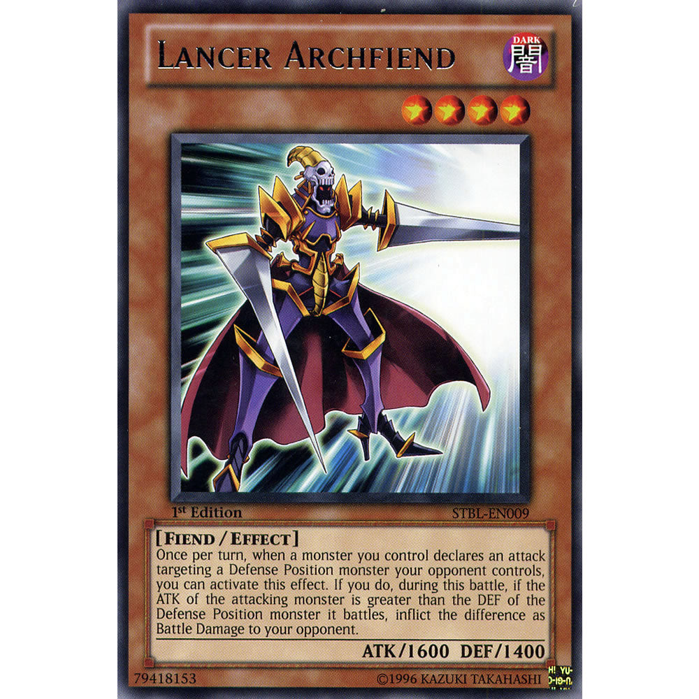 Lancer Archfiend STBL-EN009 Yu-Gi-Oh! Card from the Starstrike Blast Set