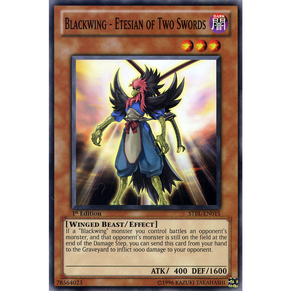 Blackwing - Etesian of Two Swords STBL-EN015 Yu-Gi-Oh! Card from the Starstrike Blast Set