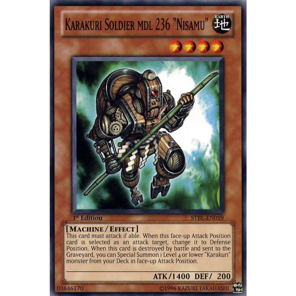 Karakuri Soldier MDL 236 "Nisamu" STBL-EN019 Yu-Gi-Oh! Card from the Starstrike Blast Set