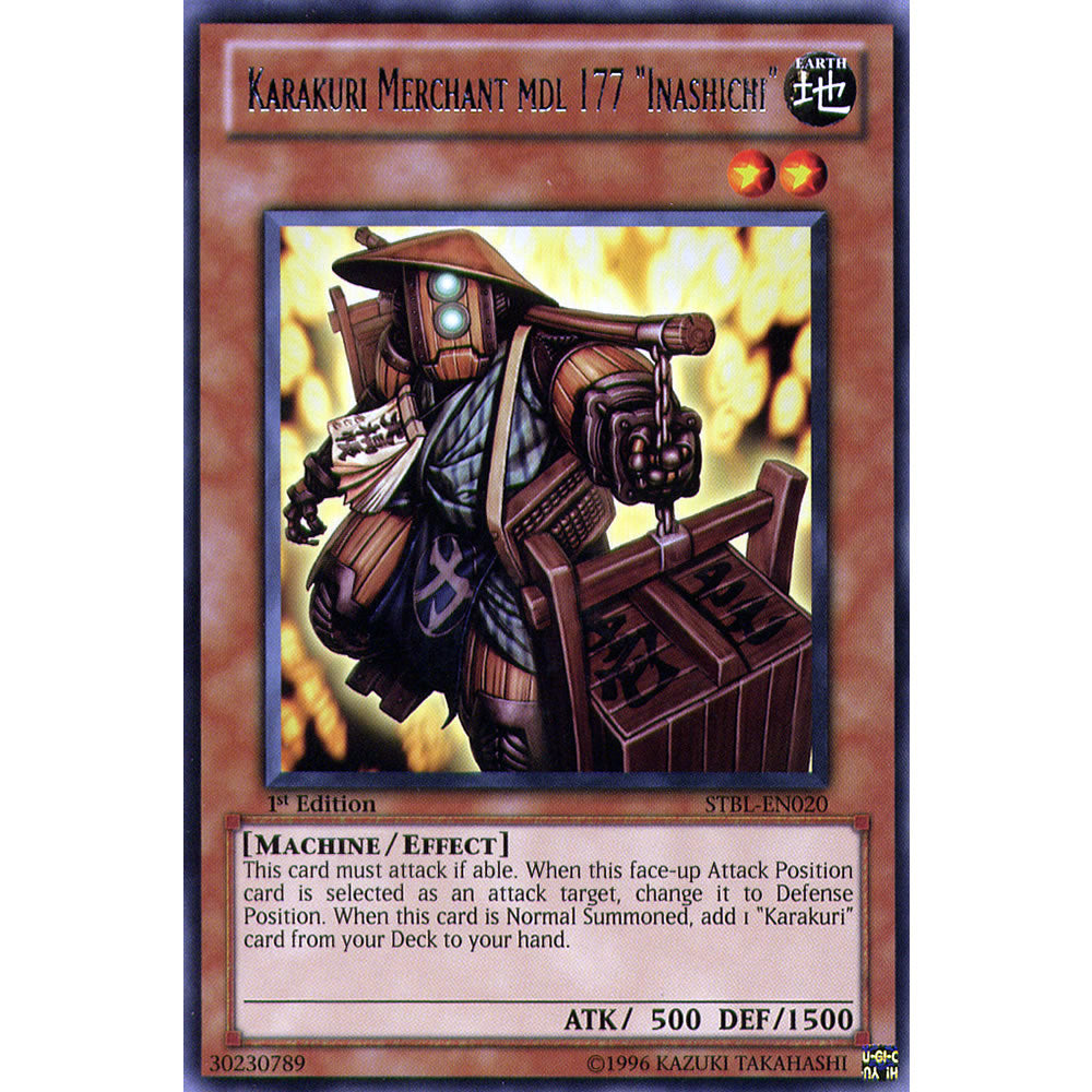 Karakuri Merchant MDL 177 "Inashichi" STBL-EN020 Yu-Gi-Oh! Card from the Starstrike Blast Set