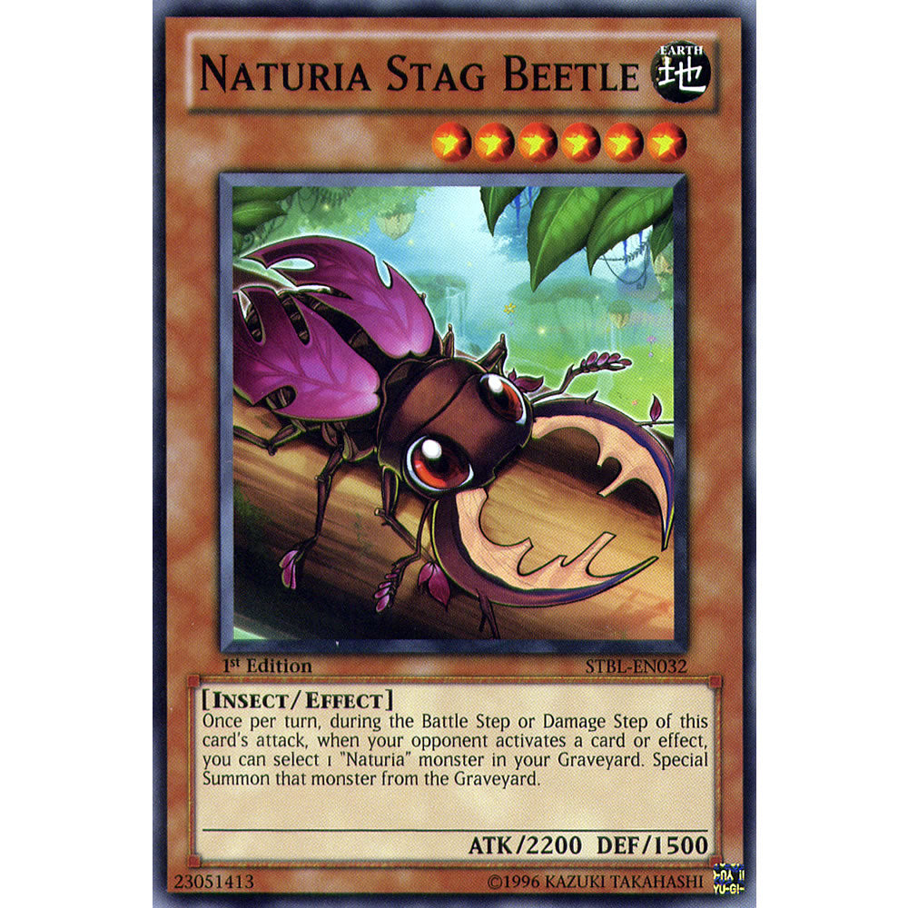 Naturia Stag Beetle STBL-EN032 Yu-Gi-Oh! Card from the Starstrike Blast Set