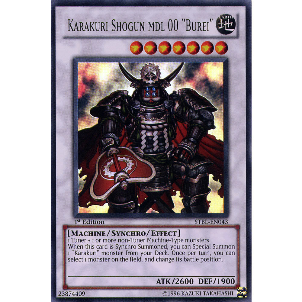 Karakuri Shogun MDL 00 "Burei"  STBL-EN043 Yu-Gi-Oh! Card from the Starstrike Blast Set
