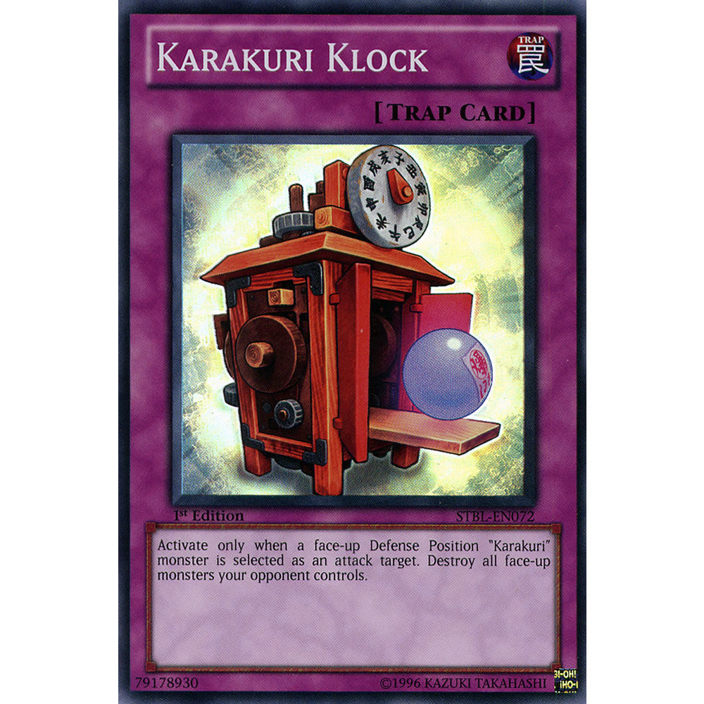 Karakuri Klock STBL-EN072 Yu-Gi-Oh! Card from the Starstrike Blast Set