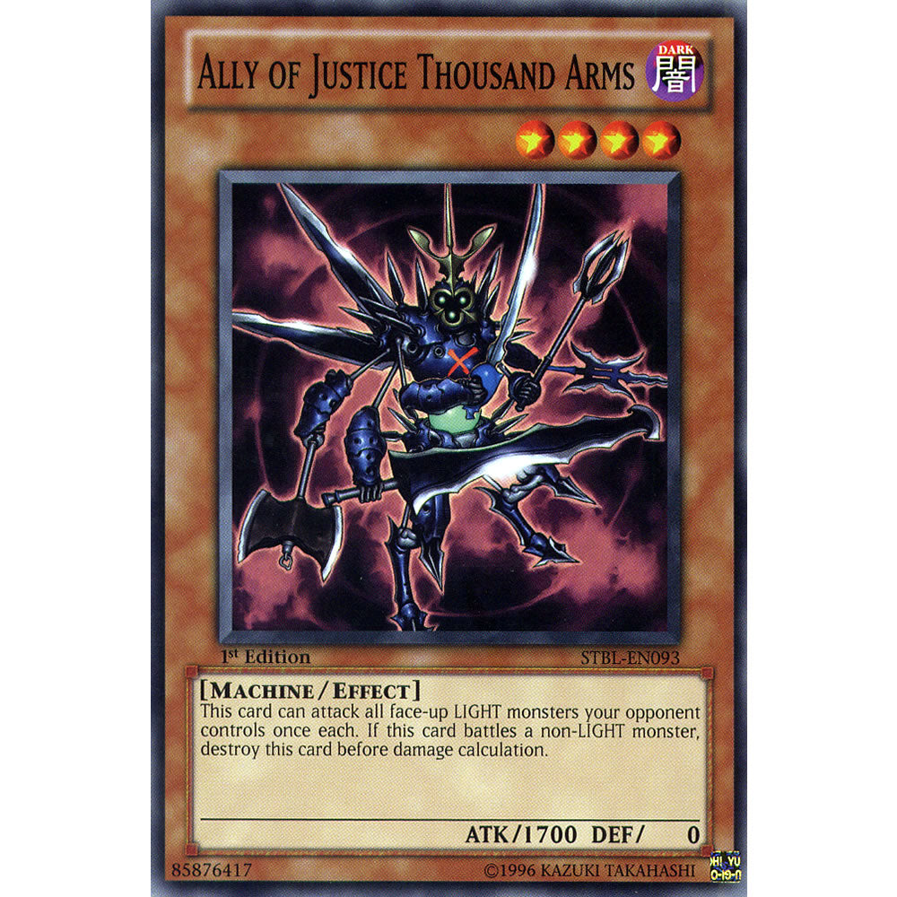 Ally of Justice Thousand Arms STBL-EN093 Yu-Gi-Oh! Card from the Starstrike Blast Set