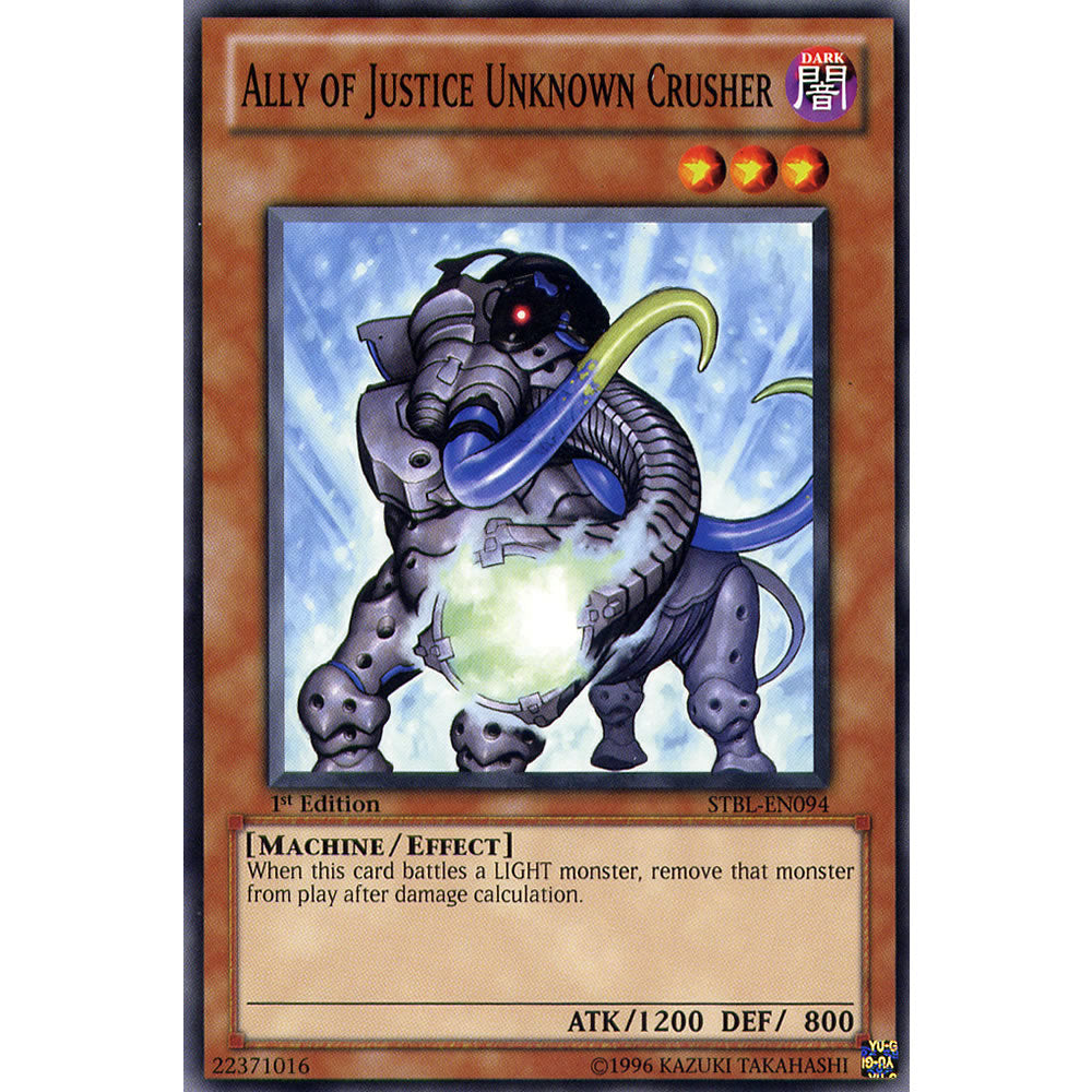 Ally of Justice Unknown Crusher STBL-EN094 Yu-Gi-Oh! Card from the Starstrike Blast Set