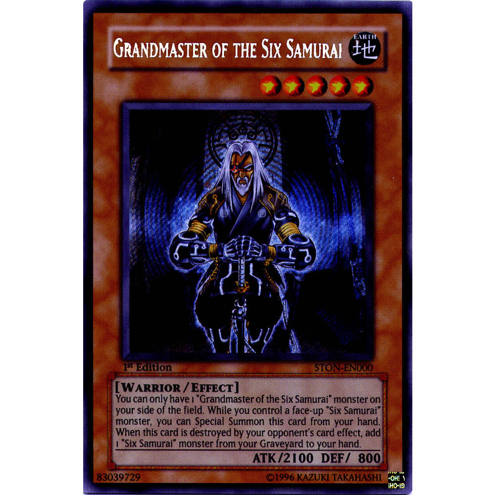 Grandmaster of the Six Samurai STON-EN000 Yu-Gi-Oh! Card from the Strike of Neos Set