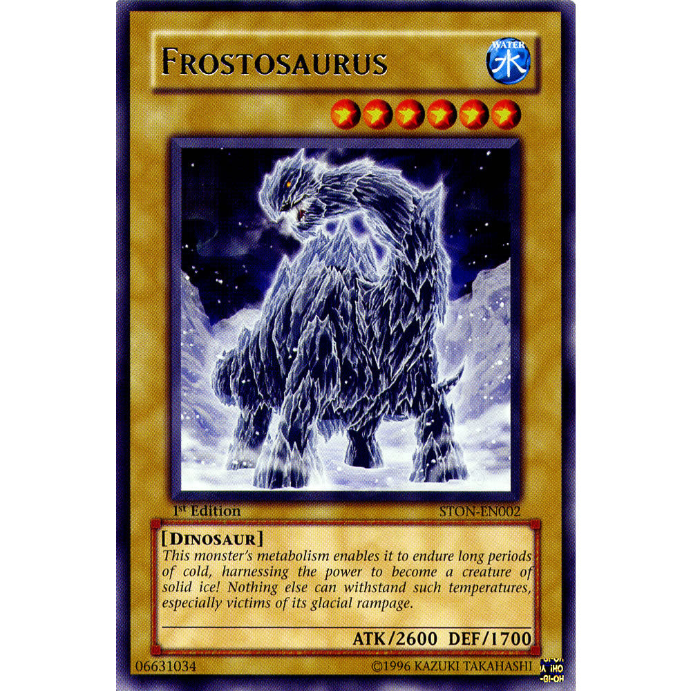 Frostosaurus STON-EN002 Yu-Gi-Oh! Card from the Strike of Neos Set