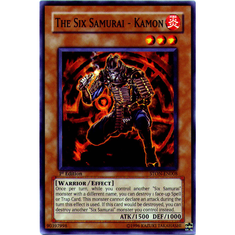 The Six Samurai - Kamon STON-EN008 Yu-Gi-Oh! Card from the Strike of Neos Set