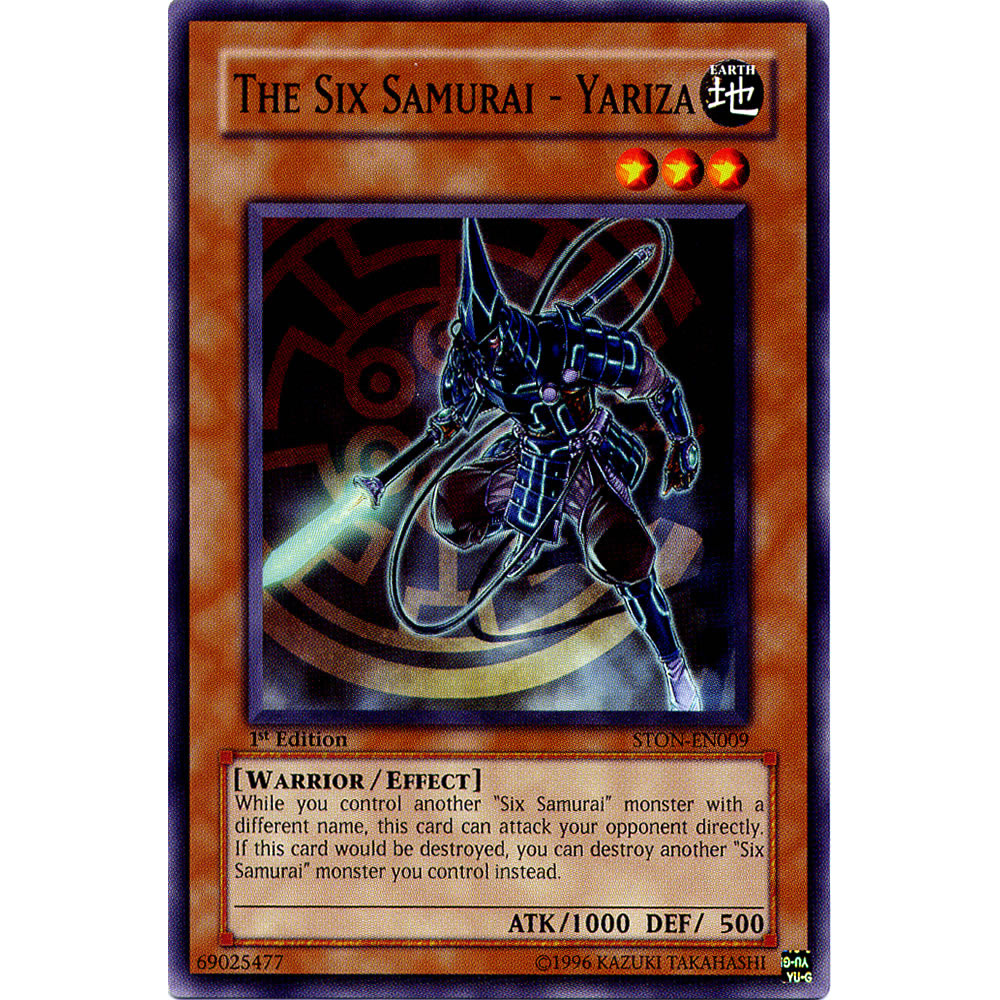 The Six Samurai - Yariza STON-EN009 Yu-Gi-Oh! Card from the Strike of Neos Set