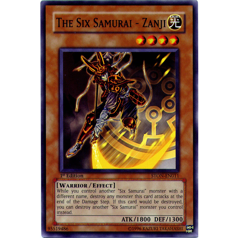 The Six Samurai - Zanji STON-EN011 Yu-Gi-Oh! Card from the Strike of Neos Set