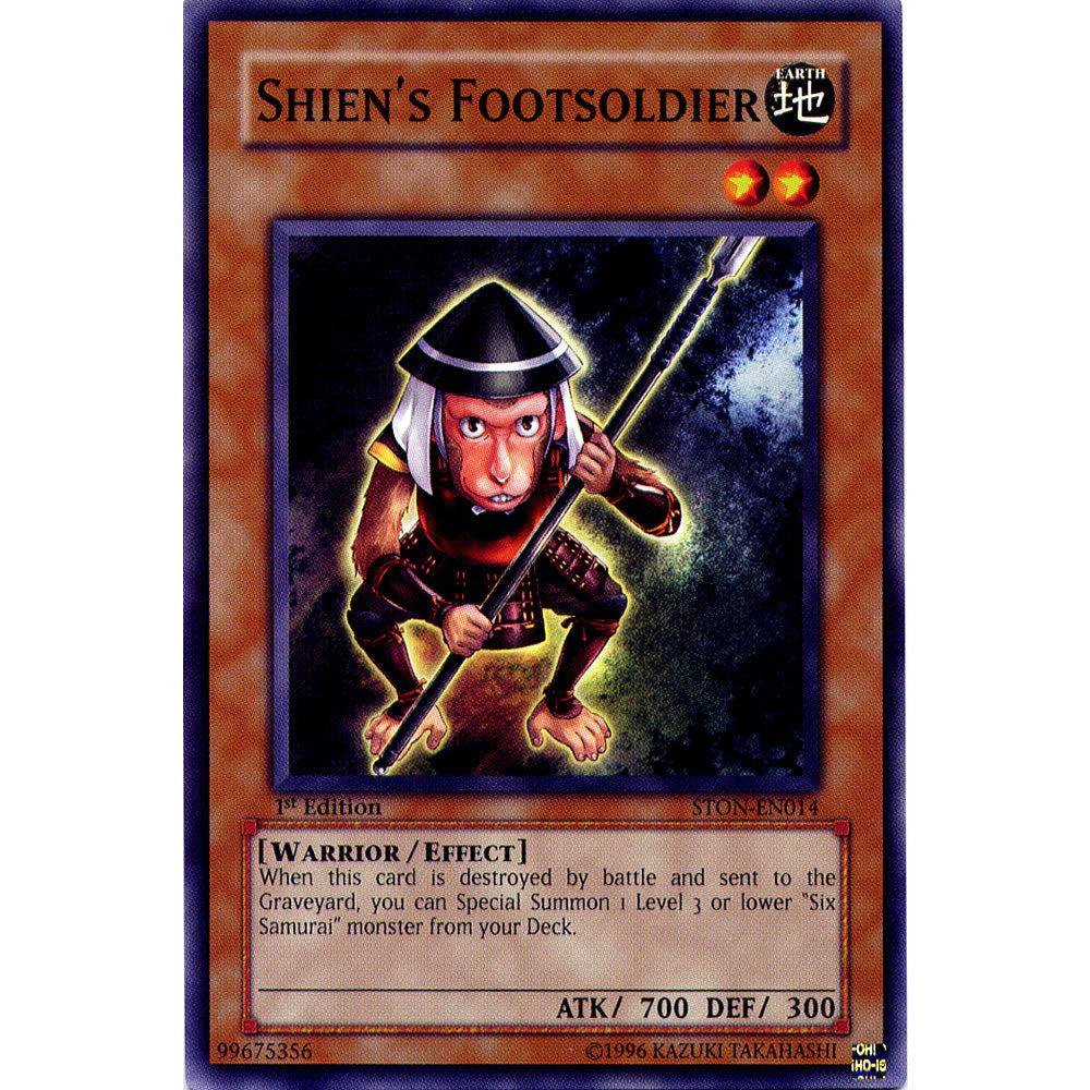 Shien's Footsoldier STON-EN014 Yu-Gi-Oh! Card from the Strike of Neos Set