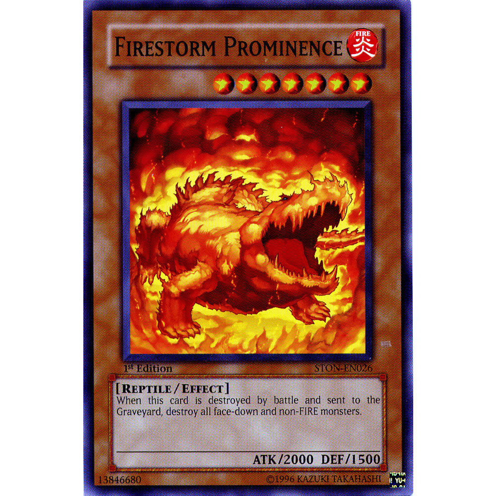 Firestorm Prominence STON-EN026 Yu-Gi-Oh! Card from the Strike of Neos Set