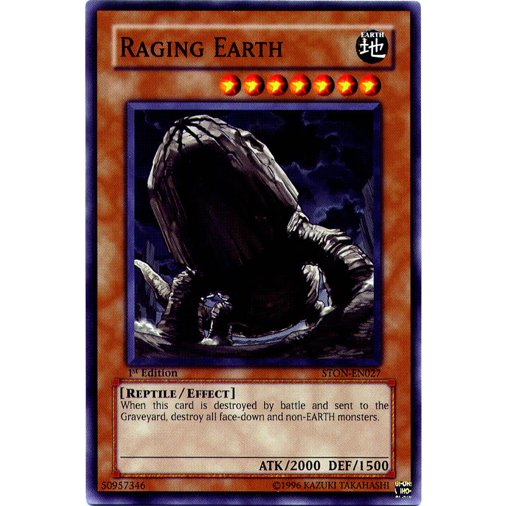 Raging Earth STON-EN027 Yu-Gi-Oh! Card from the Strike of Neos Set