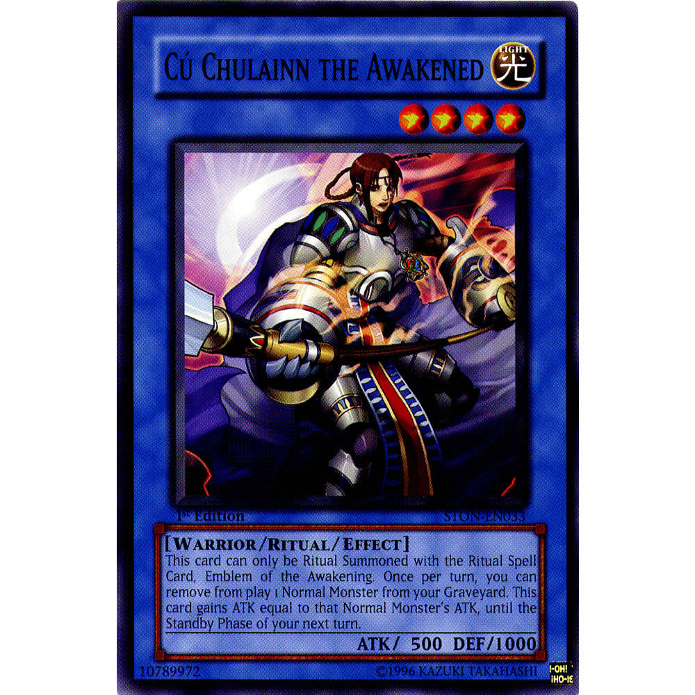 Cu Chulainn the Awakened STON-EN033 Yu-Gi-Oh! Card from the Strike of Neos Set