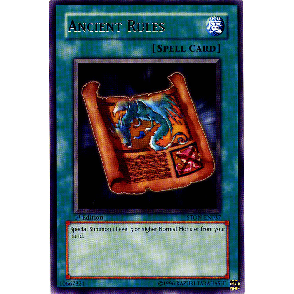 Ancient Rules STON-EN037 Yu-Gi-Oh! Card from the Strike of Neos Set