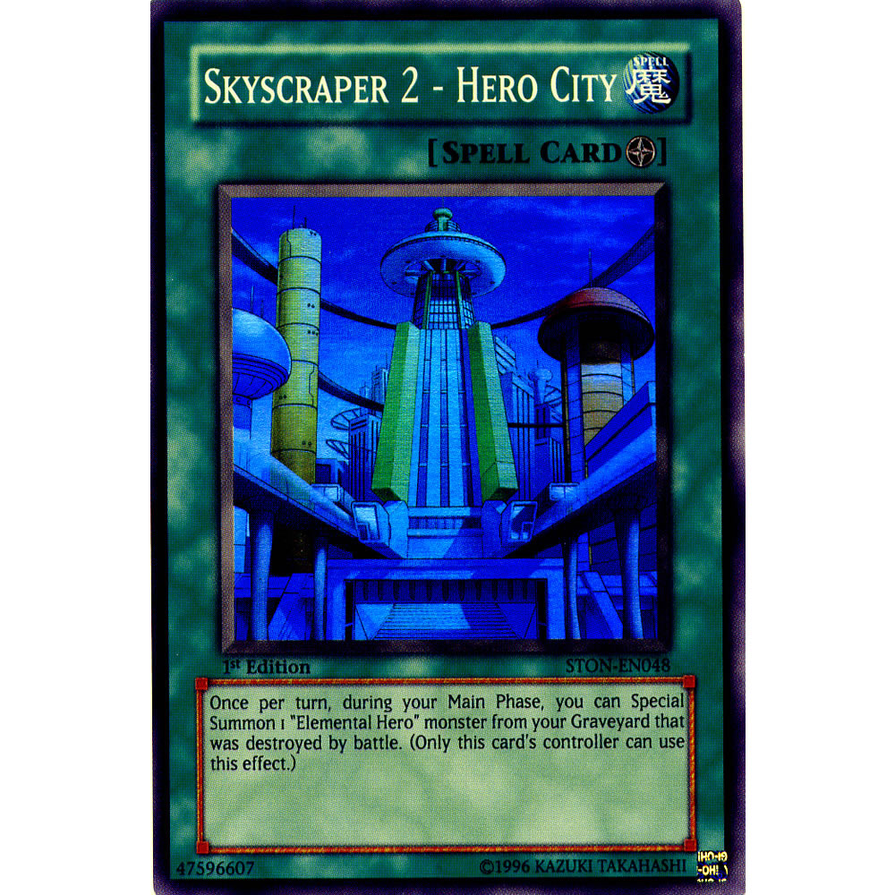 Skyscraper 2 - Hero City STON-EN048 Yu-Gi-Oh! Card from the Strike of Neos Set