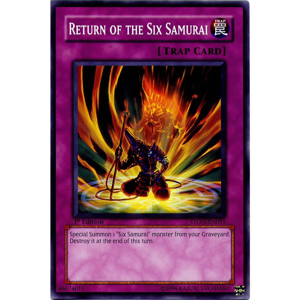 Return of the Six Samurai STON-EN051 Yu-Gi-Oh! Card from the Strike of Neos Set