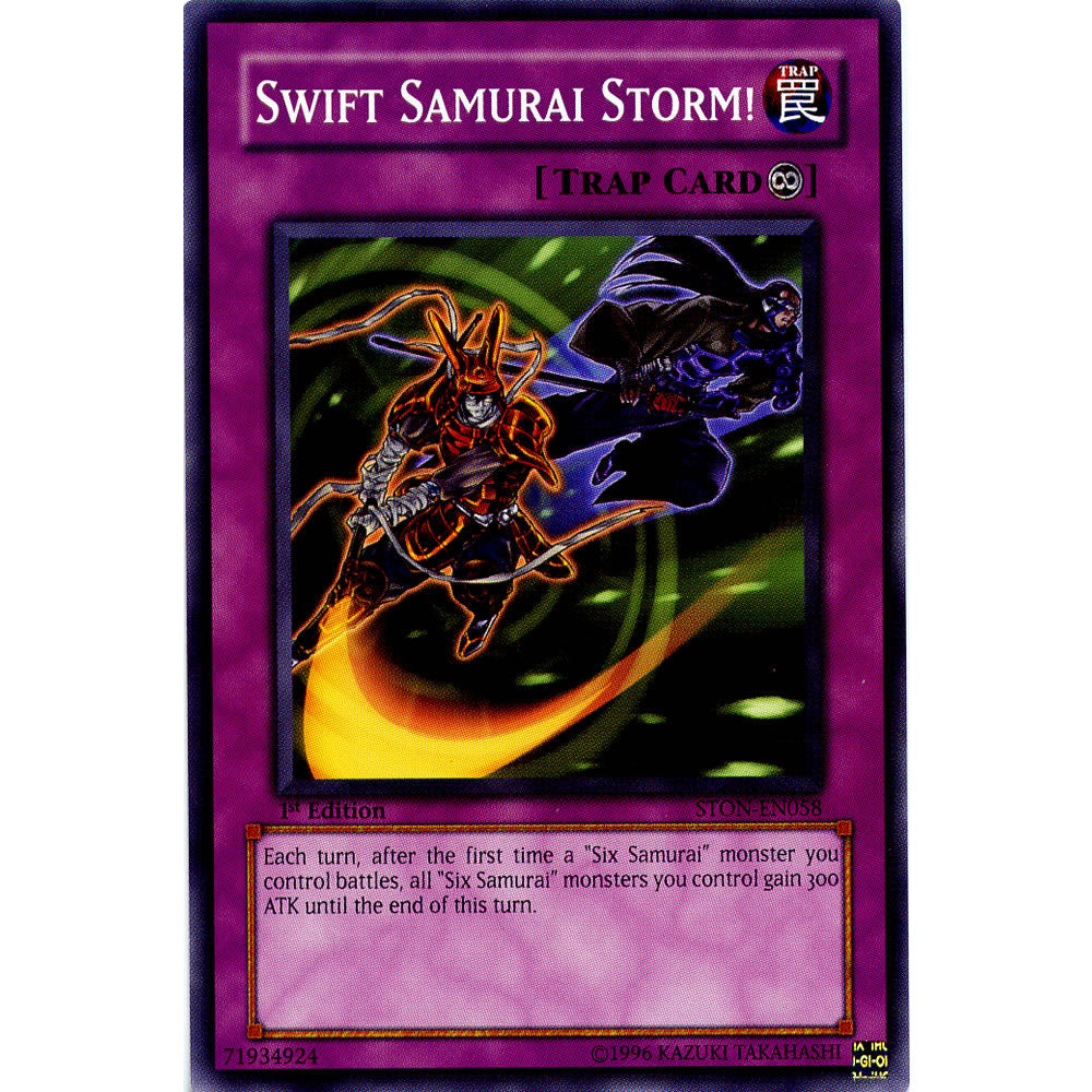 Swift Samurai Storm! STON-EN058 Yu-Gi-Oh! Card from the Strike of Neos Set