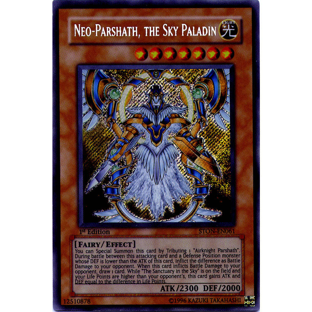 Neo-Parshath, the Sky Paladin STON-EN061 Yu-Gi-Oh! Card from the Strike of Neos Set