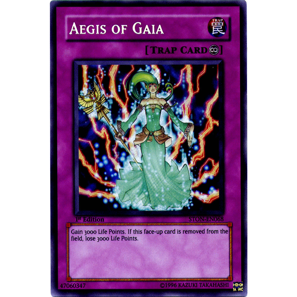 Aegis of Gaia STON-EN068 Yu-Gi-Oh! Card from the Strike of Neos Set