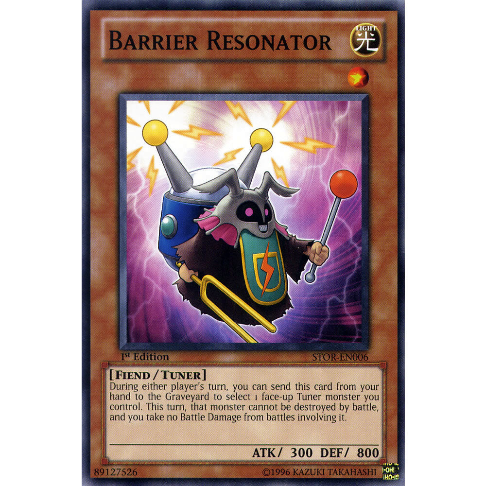 Barrier Resonator STOR-EN006 Yu-Gi-Oh! Card from the Storm of Ragnarok Set