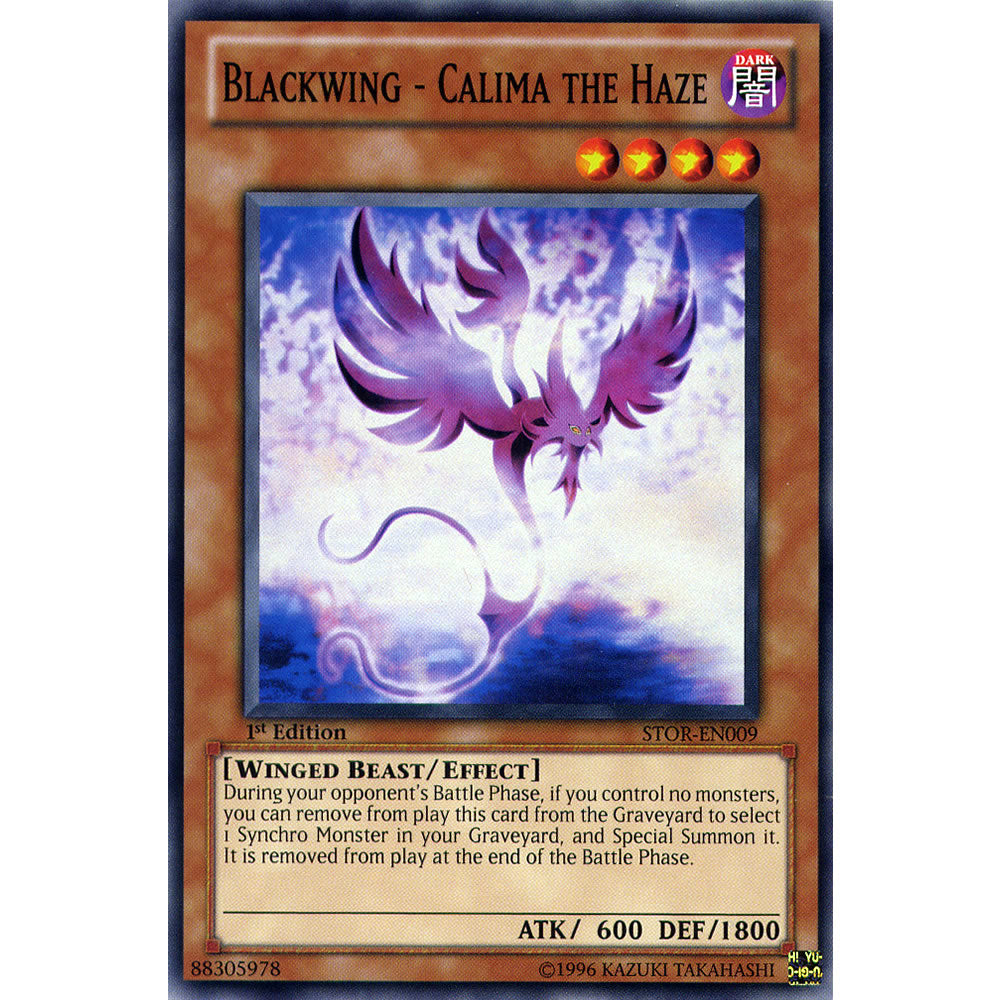Blackwing Calima The Haze STOR-EN009 Yu-Gi-Oh! Card from the Storm of Ragnarok Set