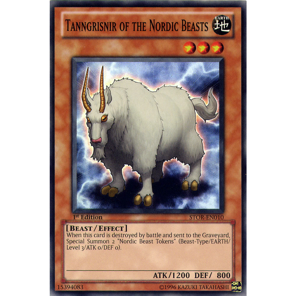 Tanngrisnir of The Nordic Beasts STOR-EN010 Yu-Gi-Oh! Card from the Storm of Ragnarok Set