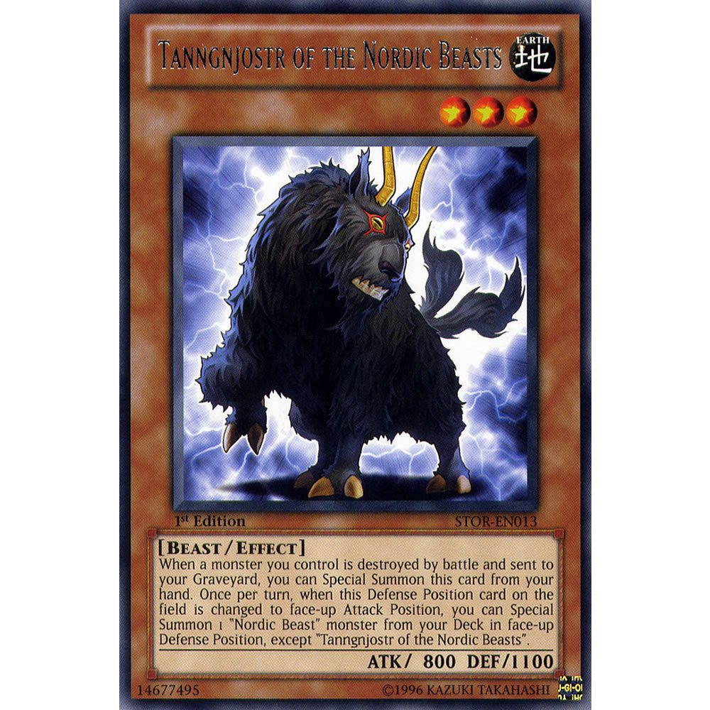 Tanngnjostr Of The Nordic Beasts STOR-EN013 Yu-Gi-Oh! Card from the Storm of Ragnarok Set