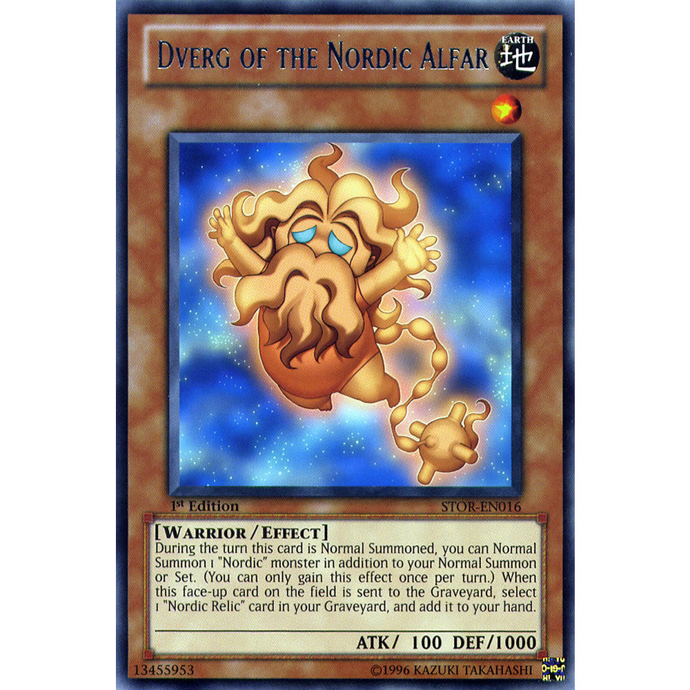 Dverg Of The Nordic Alfar STOR-EN016 Yu-Gi-Oh! Card from the Storm of Ragnarok Set