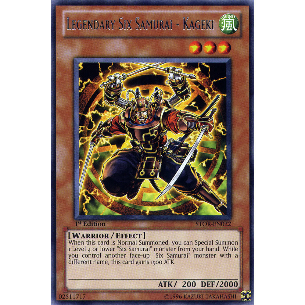 Legendary Six Samurai Kageki STOR-EN022 Yu-Gi-Oh! Card from the Storm of Ragnarok Set