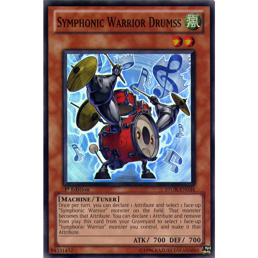 Symphonic Warrior Drumss STOR-EN034 Yu-Gi-Oh! Card from the Storm of Ragnarok Set