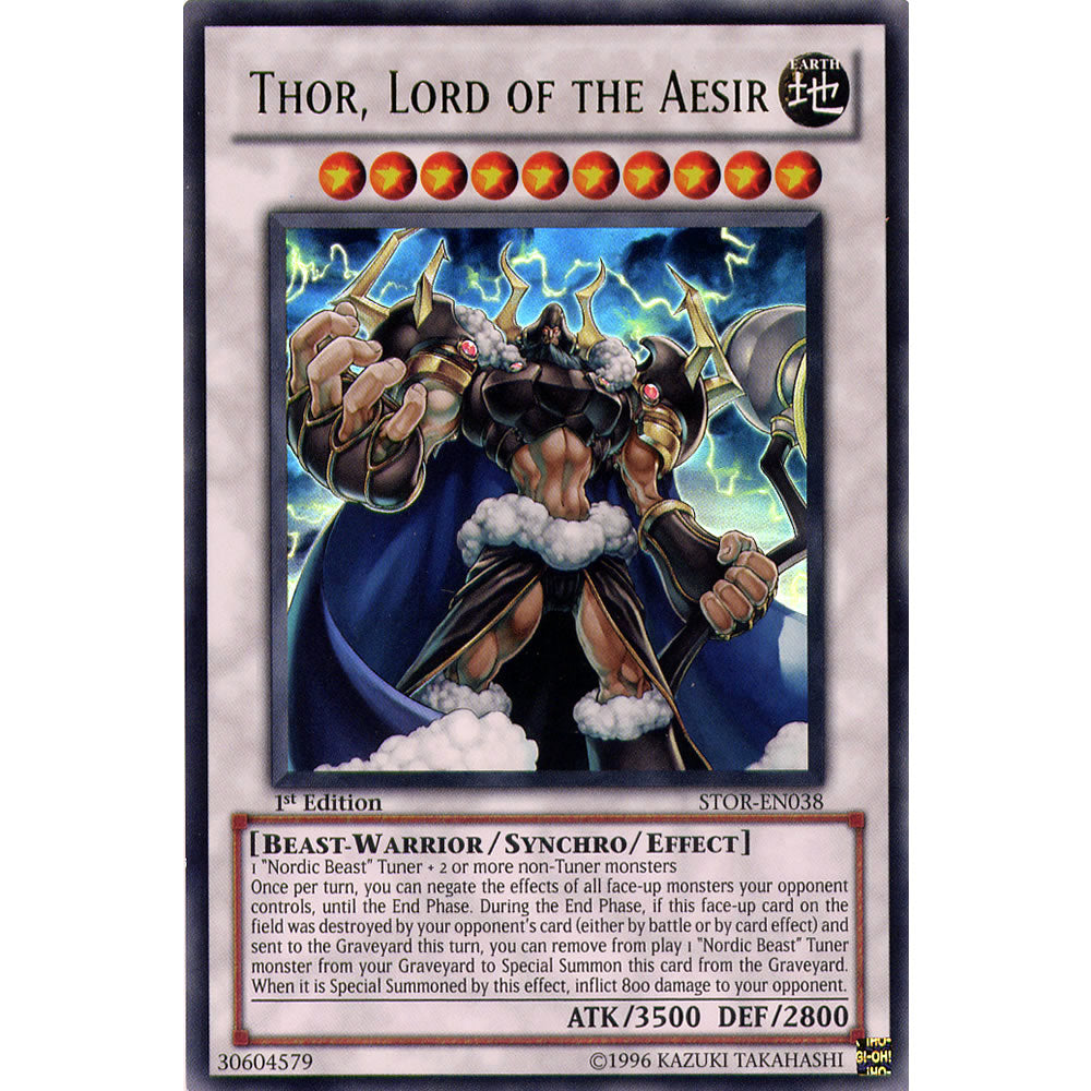 Thor, Lord Of The Aesir STOR-EN038 Yu-Gi-Oh! Card from the Storm of Ragnarok Set