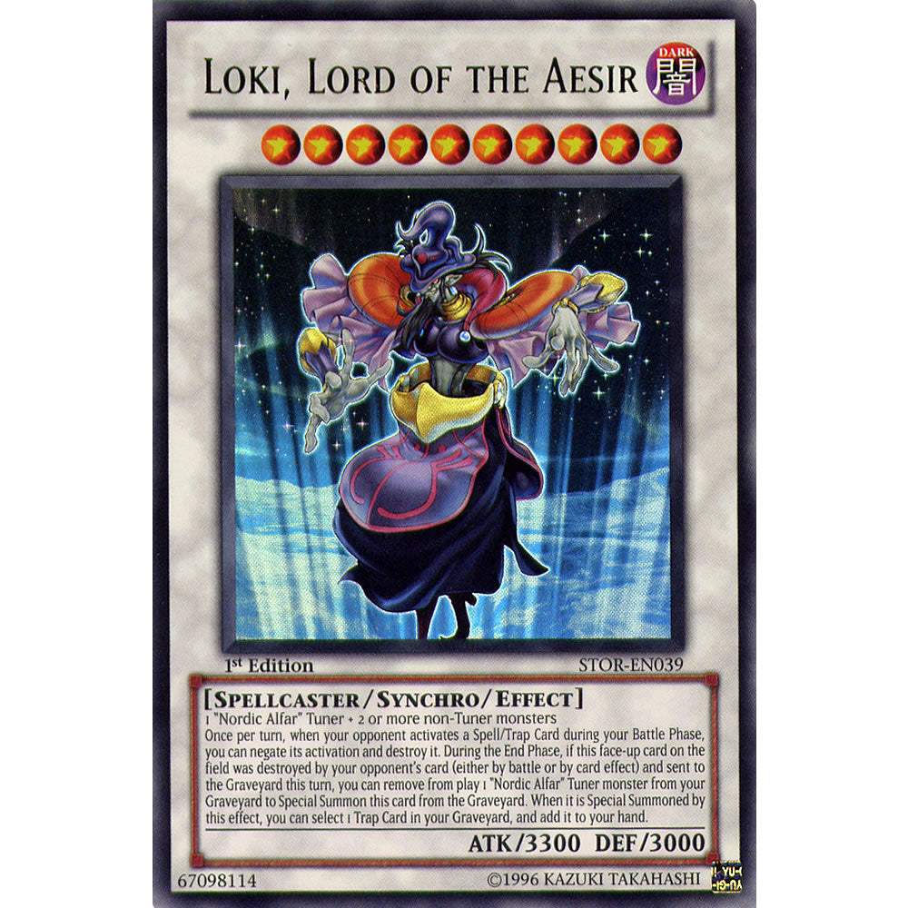 Loki, Lord Of The Aesir STOR-EN039 Yu-Gi-Oh! Card from the Storm of Ragnarok Set